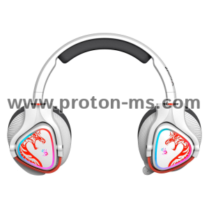 Gaming headphone A4TECH Bloody MR720 Naraka, RGB, Bluetooth + USB, White