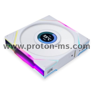 Комплект 3 броя Вентилатор Lian Li UNI FAN TL Reverse LCD 120mm - White