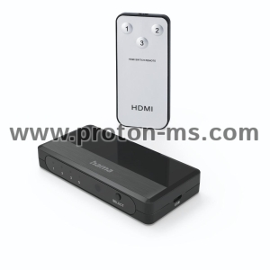 Hama HDMI™ Toggle Switch, 3 Inputs, 1 Output