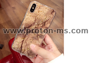 iPhone X Lovebay Luxury Gold Foil Glitter Marble Stone Phone Cases