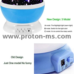 Star Master Dream Rotating Projector Lamp Moon Sky Projection LED Night Lights Table Lamps Decorative Lights For Kids Gift with USB Charge