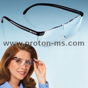 Увеличителна лупа за глава тип очила Zoom Big Vision 160% увеличение за четене, шиене, гоблени, бродиране, часовникарска работа