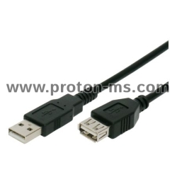 Удължителен Кабел USB 2.0 Мъжко - Женско, 1.5 м., USB кабел за удължаване 1.5м, 5м