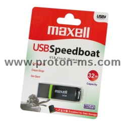 USB памет MAXELL Speedboat, USB 2.0, 32GB, Черен 