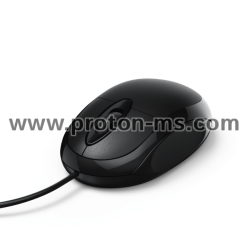 Оптична мишка HAMA MC-100, кабел 1.3 м, USB, 1000 dpi, 3 бутона, Черен