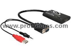 Аудио-видео конвертор HDMI към VGA DELOCK 62407
