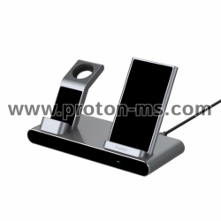Baseus Multifunctional Wireless Chariging Pad with Desktop Holder, Qi Wireless Dock, iPhone 8, iPhone X, Samsung