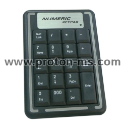 Slim Mini USB Silicone Numeric Number Keypad/ Numpad/ Keyboard for Laptop PC with 18-Key