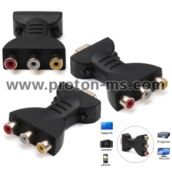 AV Digital Signal HDMI-compatible To 3 RCA Audio Adapter Component Converter Video Audio Adapter AV Component Converter