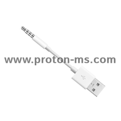 Кабел USB - 3.5mm Аудио, DeTech, 10см, Кабел 3.5mm Male AUX Audio Plug Jack To USB 2.0 Male Converter Cable Cord For Car MP3,  стерео жак, 3.5mm AUX Audio Plug Jack to USB 2.0 Male Charge Cord Adapter Cable, , 50см