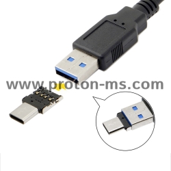 АДАПТЕР TYPE-C F – USB F., OTG MICRO USB TYPE C ADAPTER USB-C MALE TO USB 2.0 FEMALE DATA CONNECTOR FOR MACBOOK SAMSUNG XIAOMI HUAWEI ANDROID PHONE