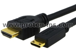 Аудио/Видео Кабел, HDMI мъжко към Мини HDMI мъжко, 1.8 м.