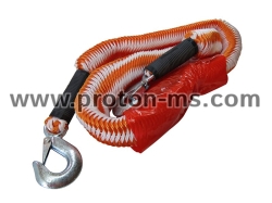 Оранжево въже за теглене Petex с карабинерни куки до 2000кг.