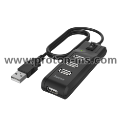 USB Hub, 4 Ports, HAMA-200118