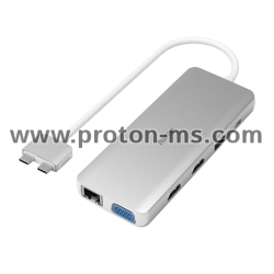 USB-C хъб Hama &quot;Connect2Mac&quot;, Multiport за Apple MacBook Air &amp; Pro, 12 порта