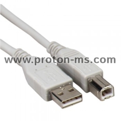 Printer cable, USB A to B, 1.10 m