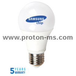 LED Крушка Samsung чип 9W E27 A58 Пластик Топло бяла светлина