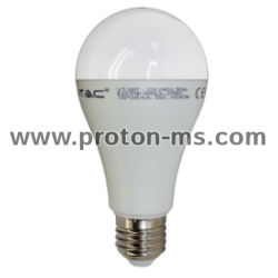 LED Крушка 17W E27 A65 4000K Термо Пластик Неутрално Бяла Светлина 4457