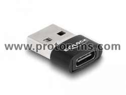 Delock USB 2.0 Adapter USB Type-A male to USB Type-C female black