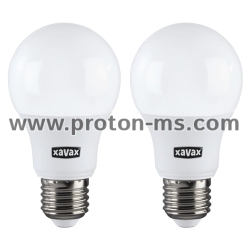 Xavax LED крушка, E27, 806 lm, 60W, топло бяла, 2 бр