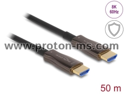 Delock Active Optical HDMI Cable with metal armouring 8K 60 Hz 50 m