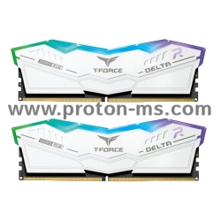Team T-Force Delta RGB White 32GB (2 x 16GB) 288-Pin DDR5 SDRAM DDR5 6200 (PC5 49600) Intel XMP 3.0