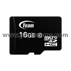 Memory card TEAM micro SDHC, 16GB, Class 10 with SD Adapter