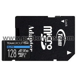 Memory card Team Group A1 microSDXC 128GB, UHS-I Class 3, V30 + SD Adapter