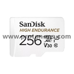 Memory card SANDISK High Endurance micro SDXC UHS-I, SD Adapter, 256GB, Class 10
