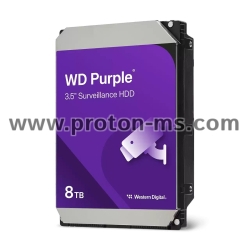 HDD WD Purple, 8TB, 5640rpm, 256MB, SATA 3, WD85PURZ