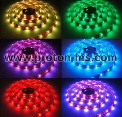 LED лента RGB, 7.2W/m, неводоустойчива 1м., RGB, 12V DC, 30 LEDs/M