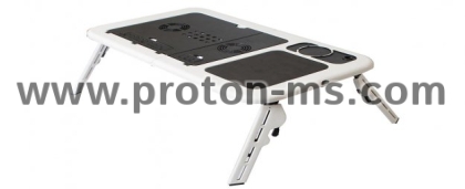 Преносима и сгъваема маса E-table за лаптоп с 2 броя вградени вентилатори