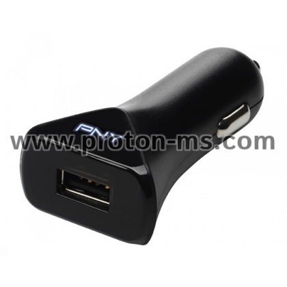 Car charger PNY Rapid, 12V/USB, 5V/2400mA, Black