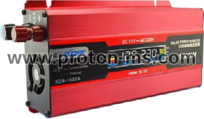 Инвертор 12V/220V 50Hz 1000W с LED Дисплей SDB-1000A