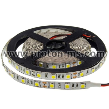 LED Flexible Strip 5050 - 60 LEDs white light, Non-Waterproof, 1m 6400K