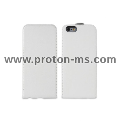 Бял кожен калъф MUVIT за iPhone 6 + протектор за дисплей MUSLI0559