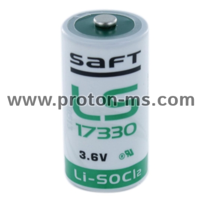 Литиево тионил хлоридна батерия 3,6V 2,1Ah  2/3A  LS17330/STD/с пъпка/ SAFT