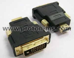 Конектор HDMI мъжка букса към DVI мъжка, Адаптер HDMI/М към DVI-D (24+1)