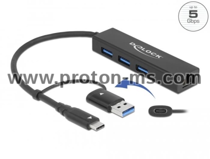 3 Port USB 3.2 Gen 1 Hub, DELOCK-64149