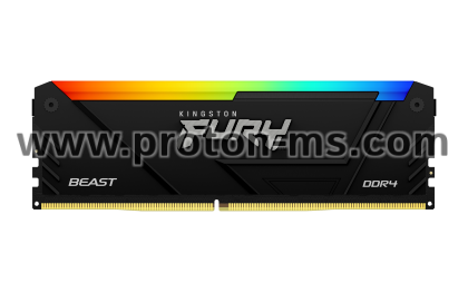 Memory Kingston FURY Beast Black RGB 8GB DDR4 3200MHz CL16 KF432C16BB2A/8