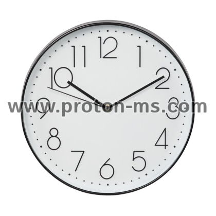 Hama "Elegance" Wall Clock, diameter 30 cm, quiet, black/white