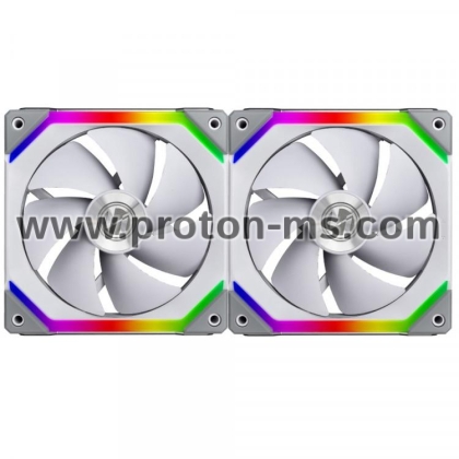 Вентилатори Lian Li UNI SL140, ARGB, 2 Fan комплект, Включен контролер, Бял