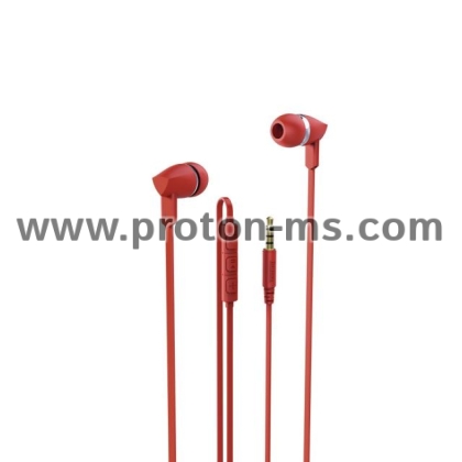 "Basic+" In-Ear Headset HAMA 137442, Microphone, Red