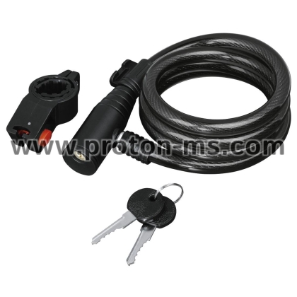 Hama Bicycle Spiral Cable Lock, 120 cm, 178110