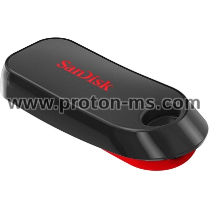 USB памет SanDisk Cruzer Snap, USB 2.0, 128GB, Черен