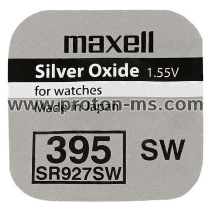 Button Battery Silver MAXELL SR-927 SW ;395;399;AG7 1.55V