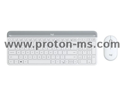 Wireless Keyboard and mouse set Logitech MK470, White