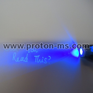 Химикалка за тайни съобщения с невидимо мастило и UV LED светлина