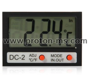 Дигитален термометър за външна и вътрешна температура с часовник ST-2