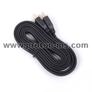 HDMI male - HDMI male Cable, Flat, 5 m, Cantell 3D FullHD 1.4